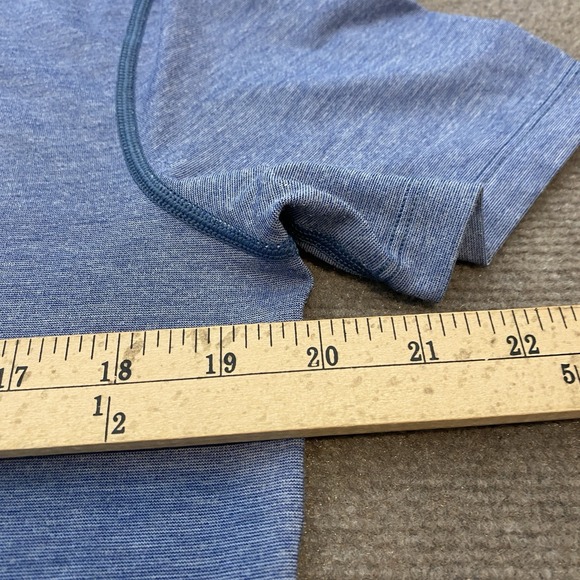 Lululemon Polo Shirt Mens Medium Light Blue Performance Golf Athletic Stretch - Picture 5 of 7